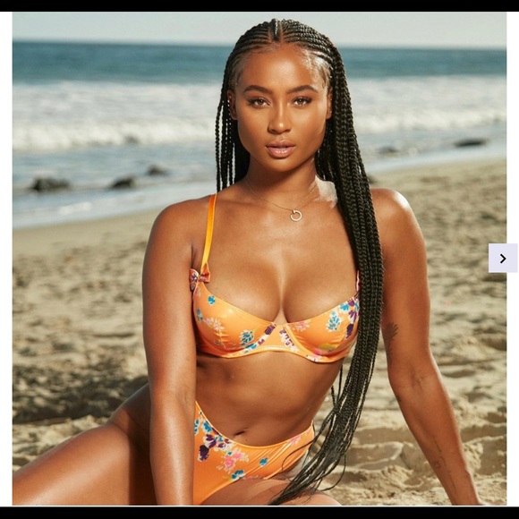 Savage X Fenty. 34B. Orange Créme Bedtime Bouquet Print - Picture 6 of 8